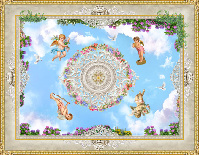 Фотошпалери Фреска для стелі