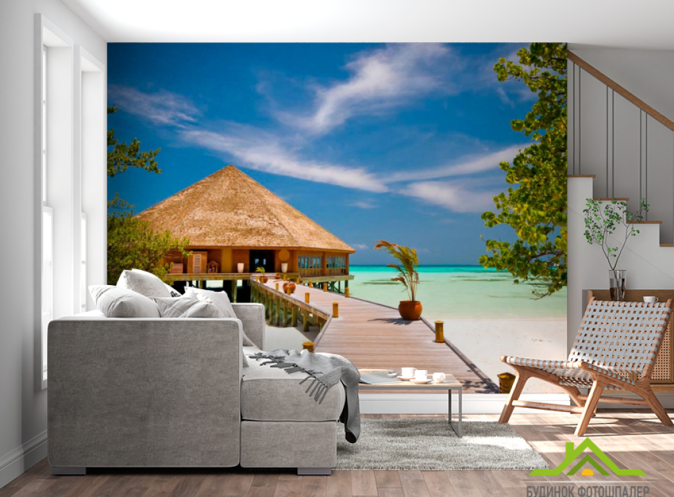 выбрать Фотообои Бунгало на Мальдивах Фотообои мальдивы на стену