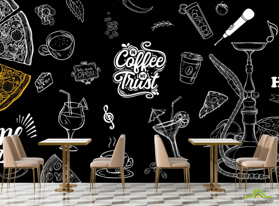 выбрать Фотошпалери Для піцерії Фотошпалери для кафе на стіну