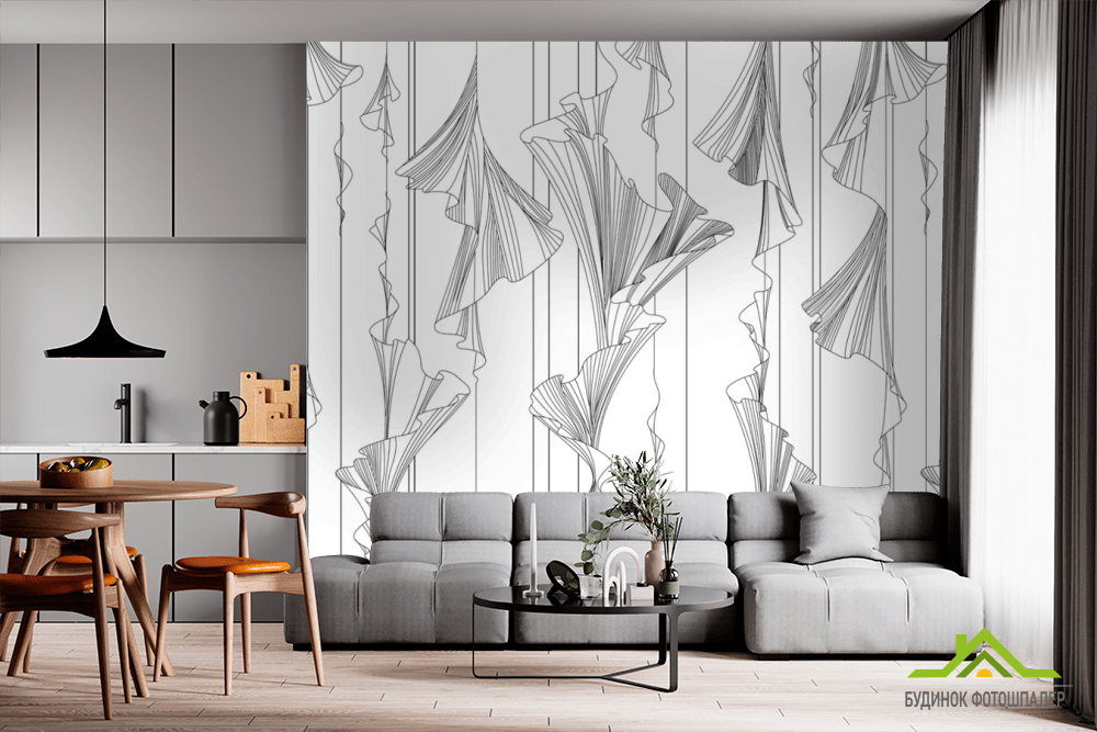 Фотошпалери векторні візерунки на білому тлі