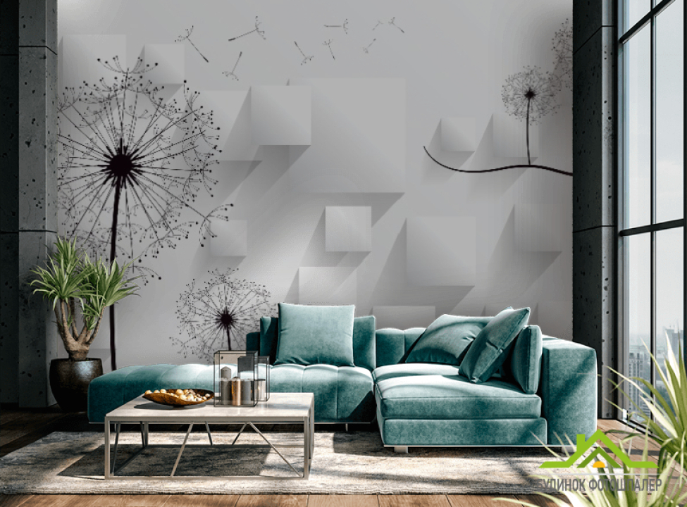 выбрать Фотошпалери Кульбаби Фотошпалери квіти 3d на стіну