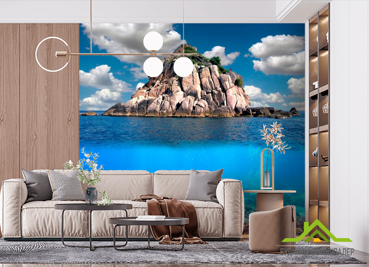 Фотошпалери Риби поблизу острова