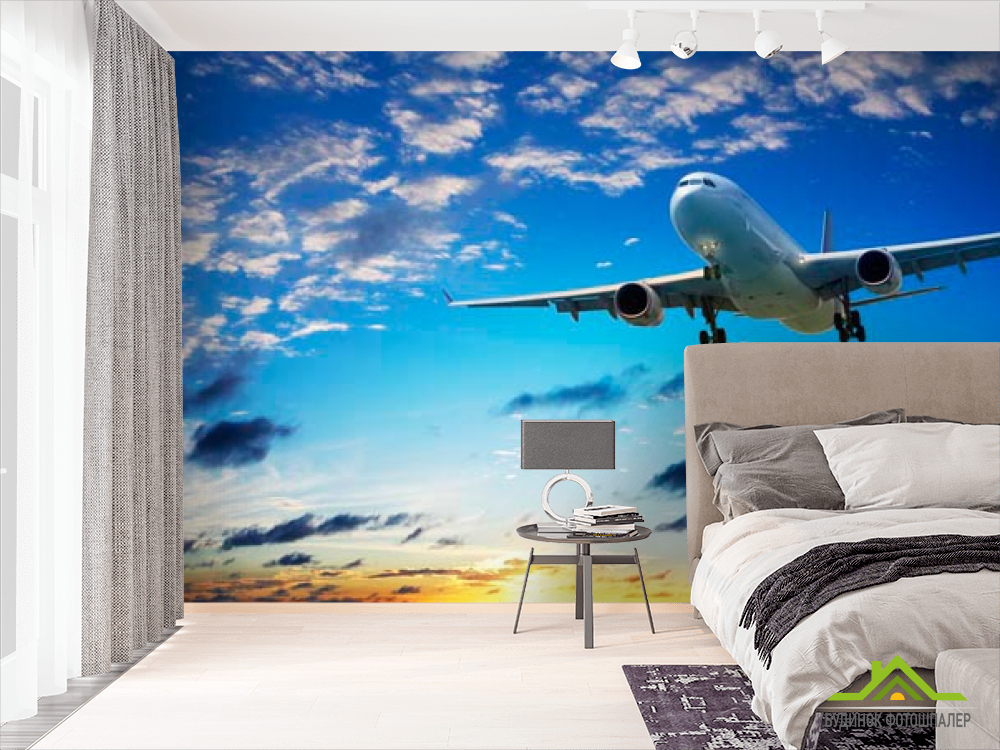 Фотообои Самолет в облаках