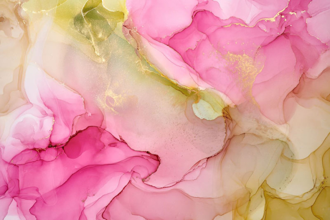 Фотообои Разводы розовые в стиле флюид арт.