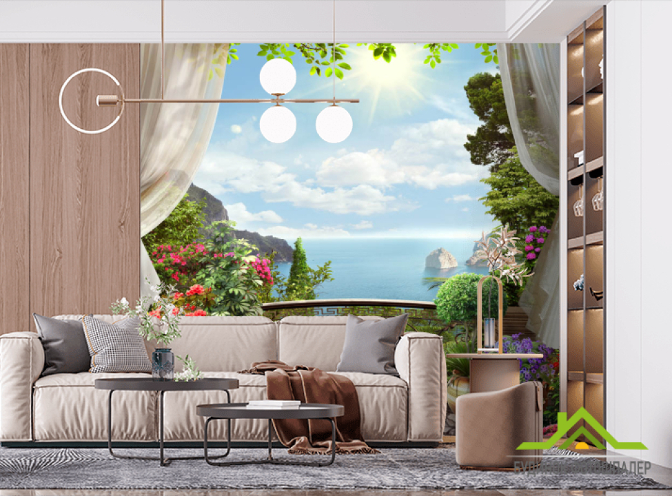 выбрать Фотошпалери Фреска з видом на море Фотошпалери Фрески на стіну