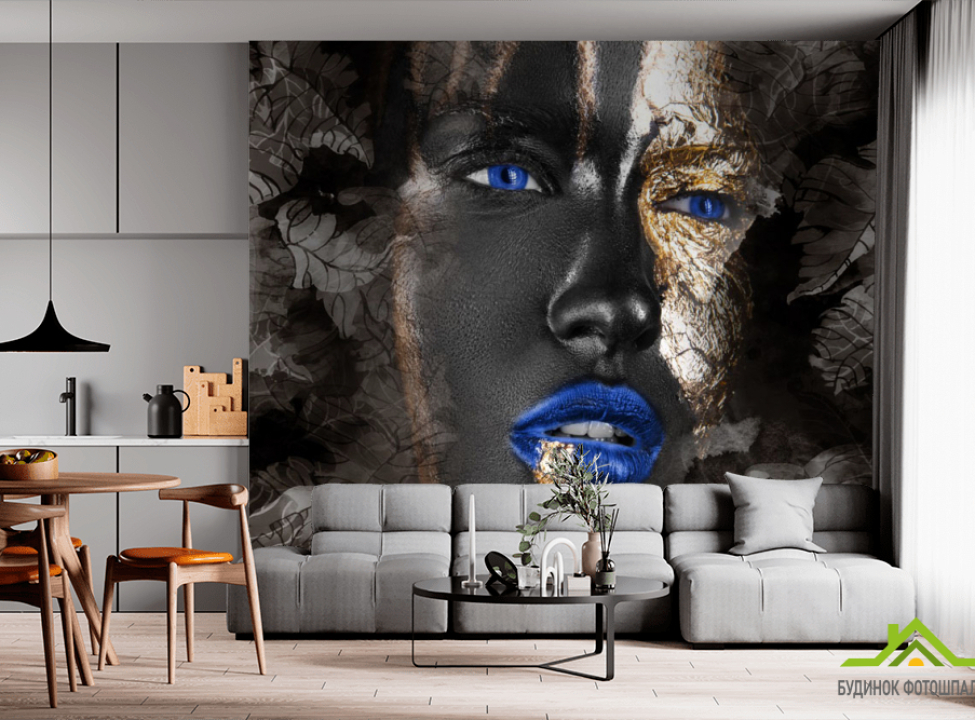 выбрать Фотообои лицо с золотом Фотообои с золочением на стену