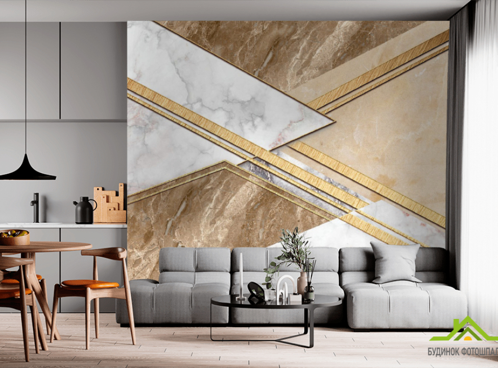 выбрать Фотошпалери мармур, геометрія Фотошпалери 3д панелі на стіну