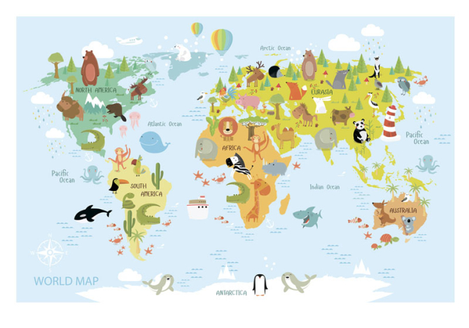 Фотошпалери Дитяча карта