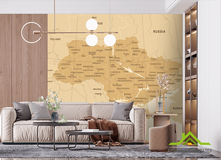 Фотообои Административная карта Украины