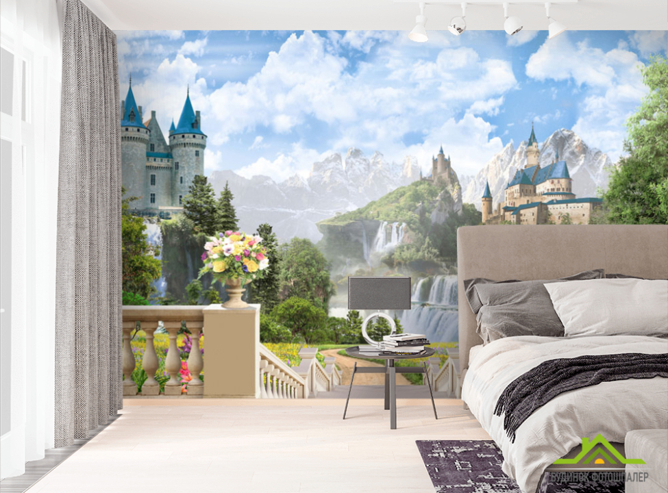 выбрать Фотошпалери Фреска з замком Фотошпалери Фрески на стіну