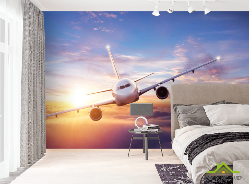 выбрать Фотошпалери літак і захід Фотошпалери Природа на стіну