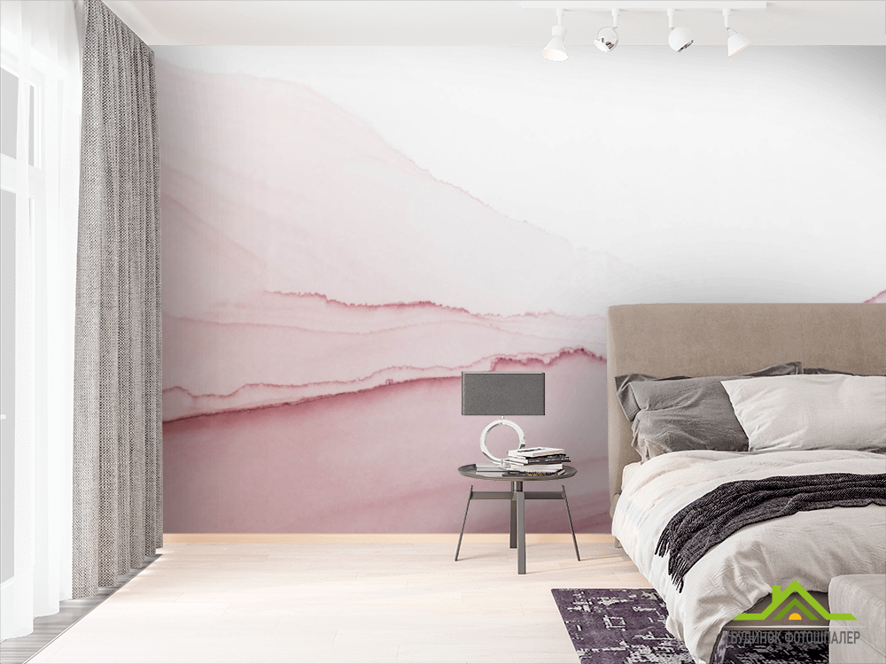 Фотообои Бледно-розовый Fluid art