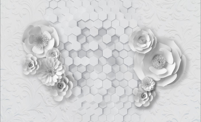 Фотообои 3D цветы