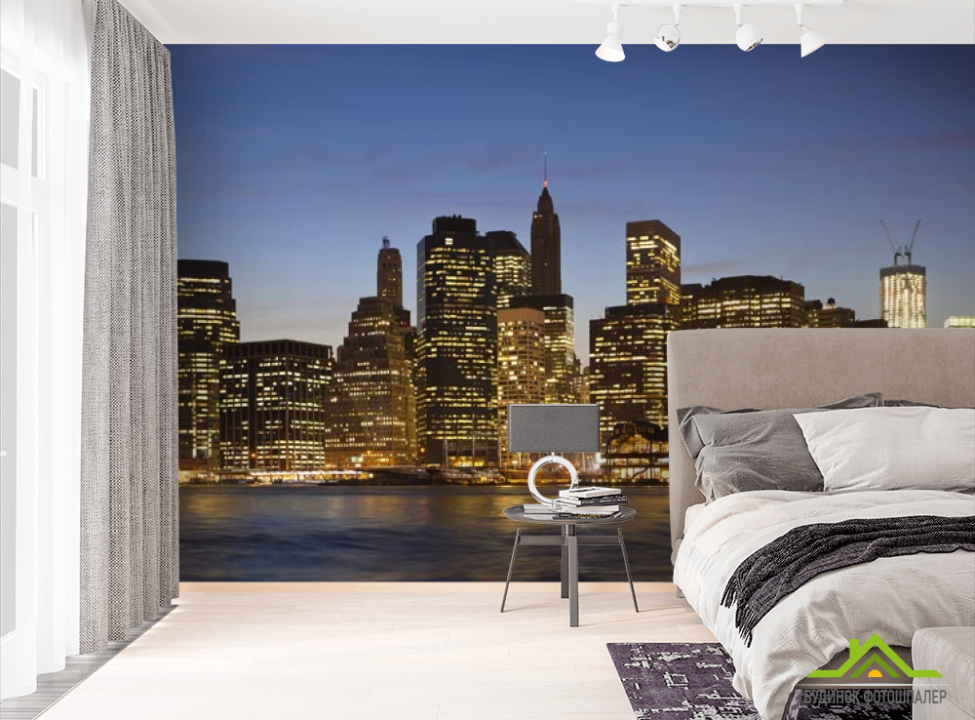 выбрать Фотошпалери вечірнє місто над водою Фотошпалери Місто на стіну
