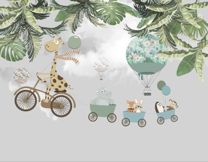 Фотошпалери тварини на повітряних кульках