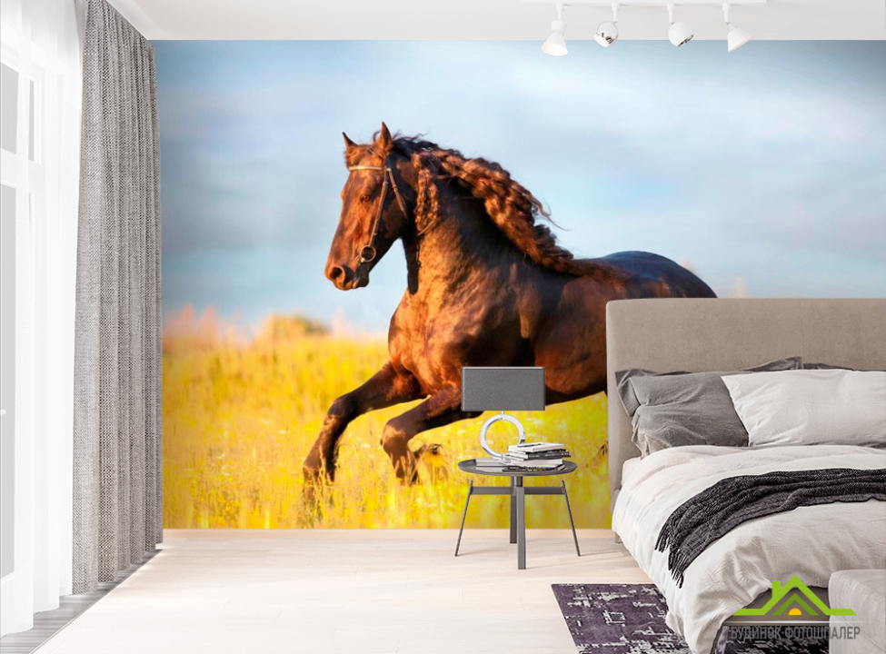 выбрать Фотообои Бегущий мустанг Фотообои Лошади на стену