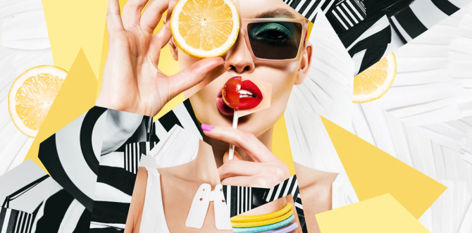 Фотообои Девушка с макияжем и леденцом