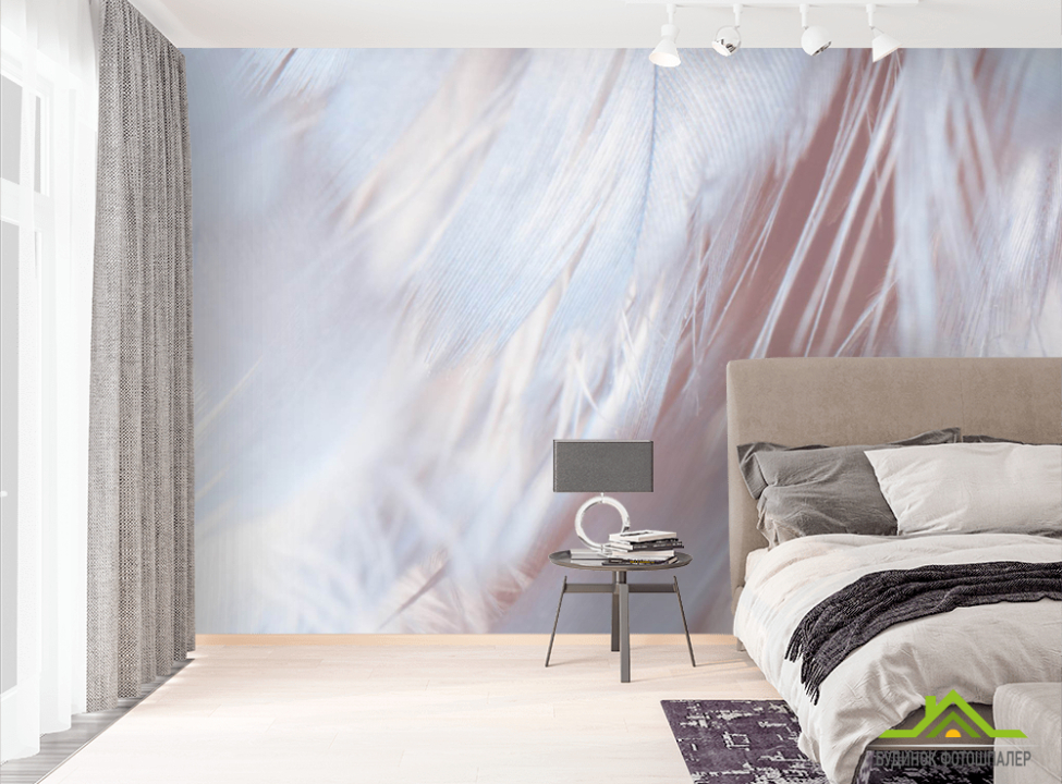 выбрать Фотообои Розовые перья Фотообои перья на стену