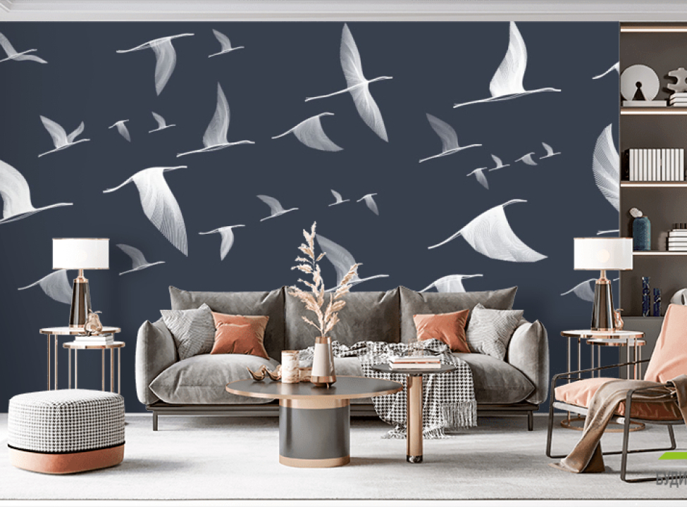 выбрать Фотообои птицы Фотообои простые линии на стену