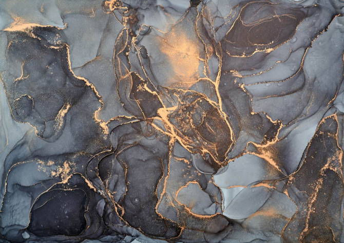 Фотошпалери Сірий флюїд з золотом