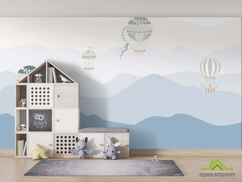 Дитячі фотошпалери гори в скандинавському стилі