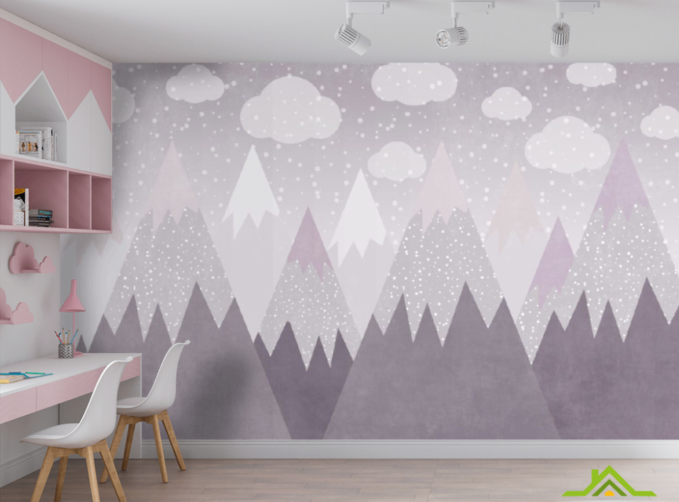 выбрать Фотообои горы для детской Фотообои Little kids на стену