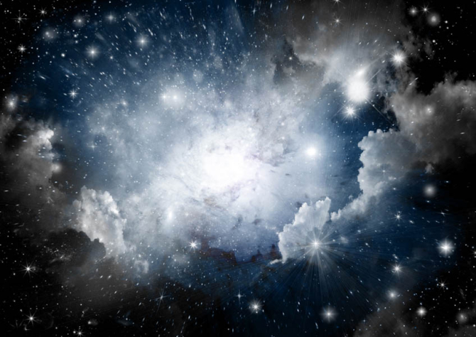 Фотошпалери Космос для стелі