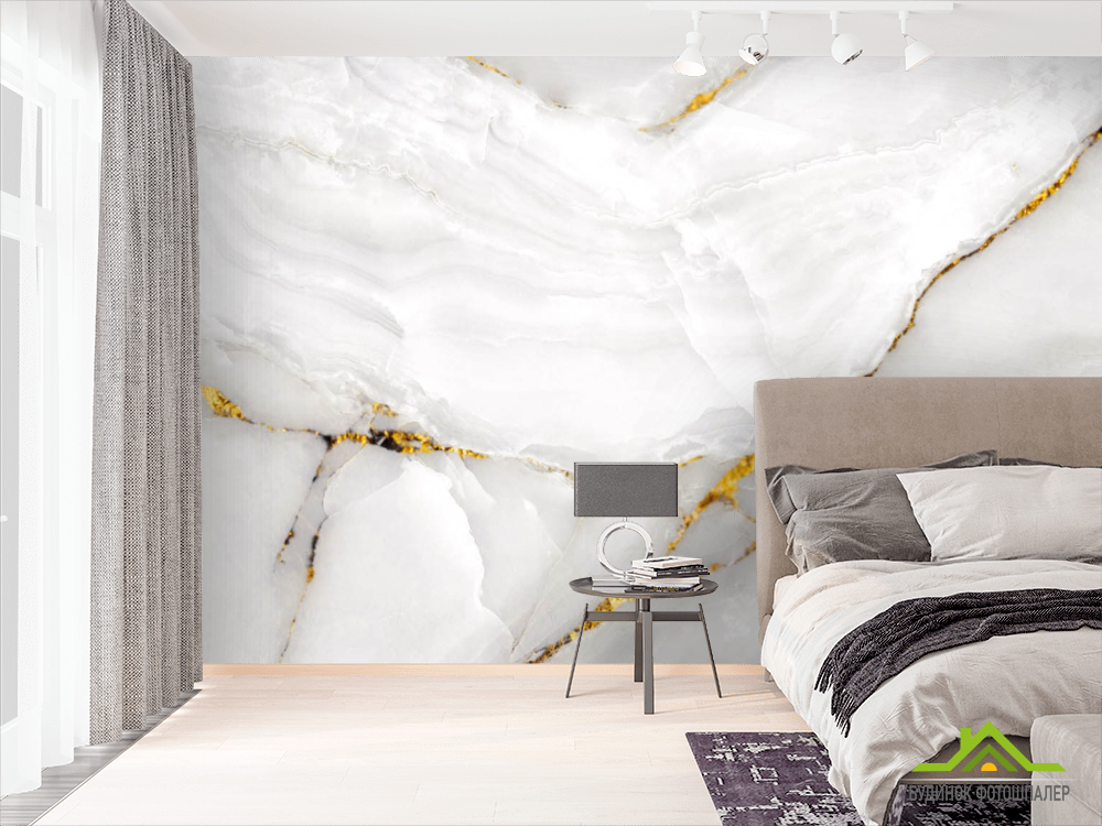 Фотошпалери мармур білий