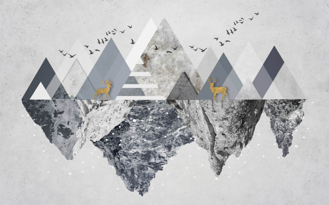 Фотообои Текстурные треугольники