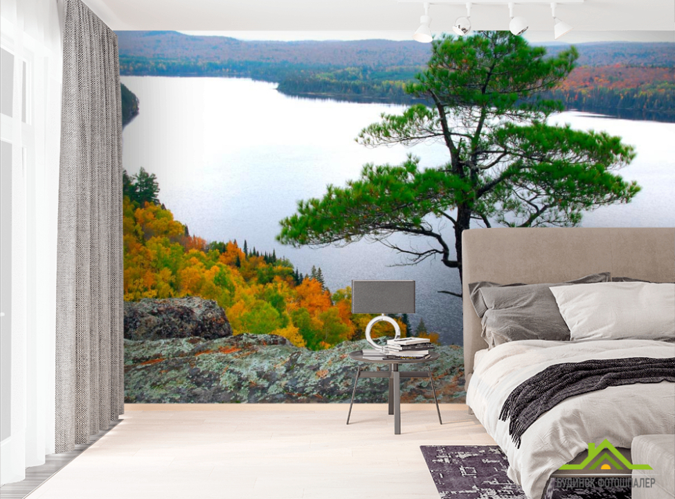 выбрать Фотошпалери Скеля, вода, дерево Фотошпалери Природа на стіну