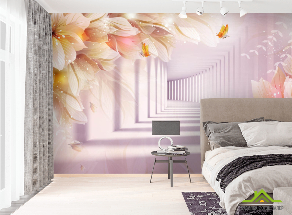 выбрать Фотообои 3д тоннель Фотообои Расширяющие пространство на стену