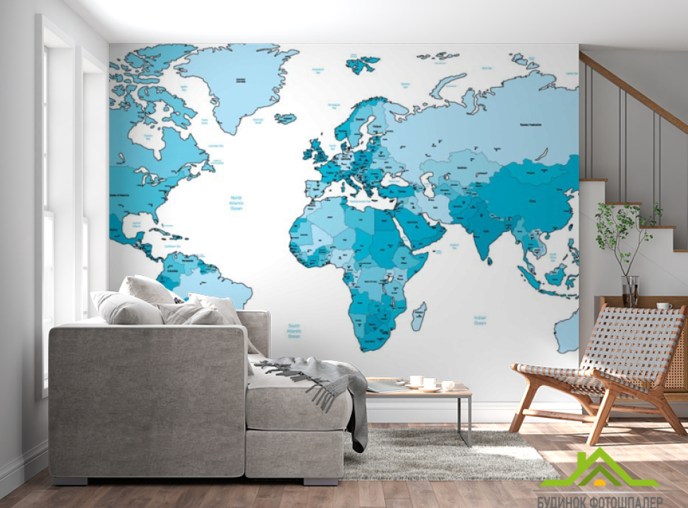 выбрать Фотообои Карта полезных ископаемых Фотообои Материковая карта на стену