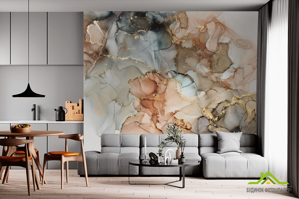 Фотообои золото коричневый