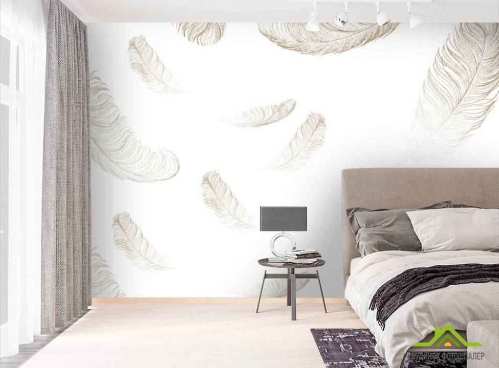 выбрать Фотошпалери Золоте перо Фотошпалери пір'я на стіну