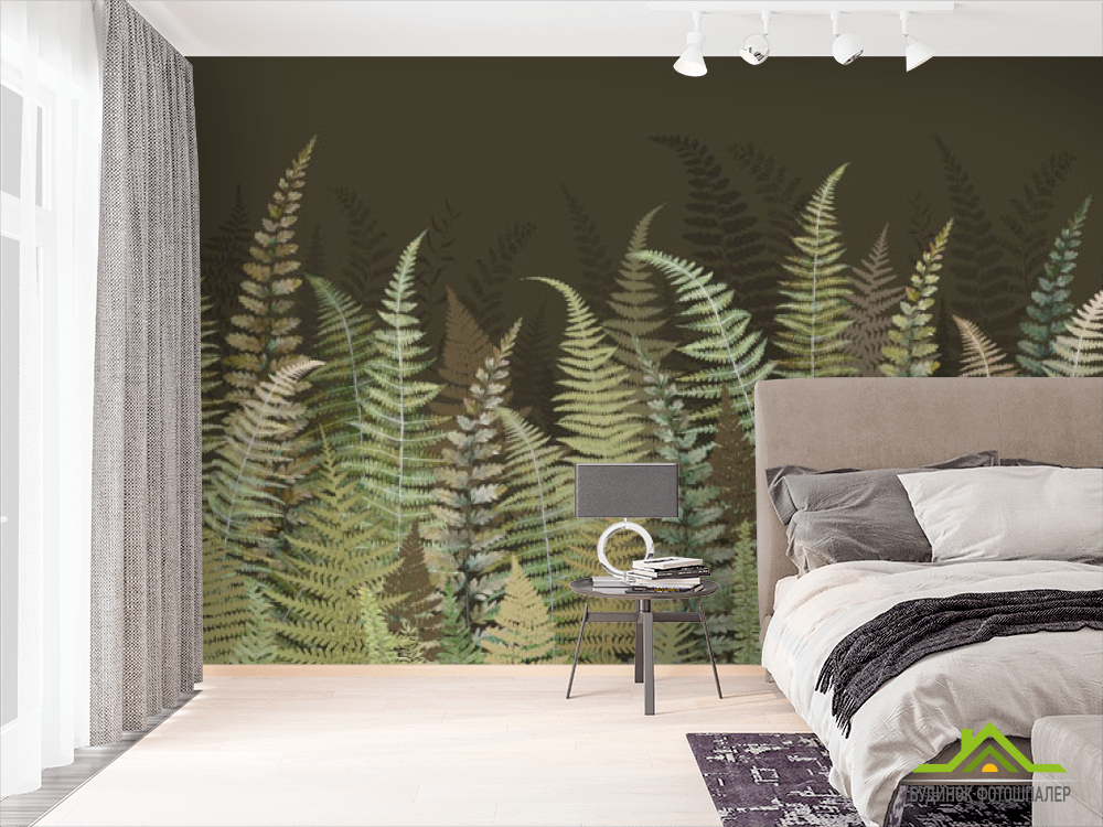Фотошпалери листя папороті зелені