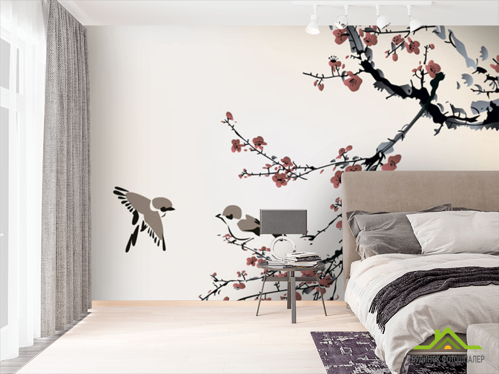 Фотошпалери Векторна гілка сакури