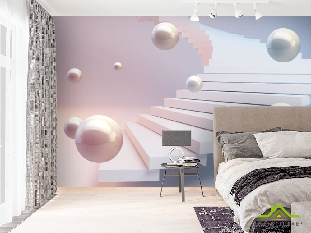 Фотообои 3д пули и розовое небо