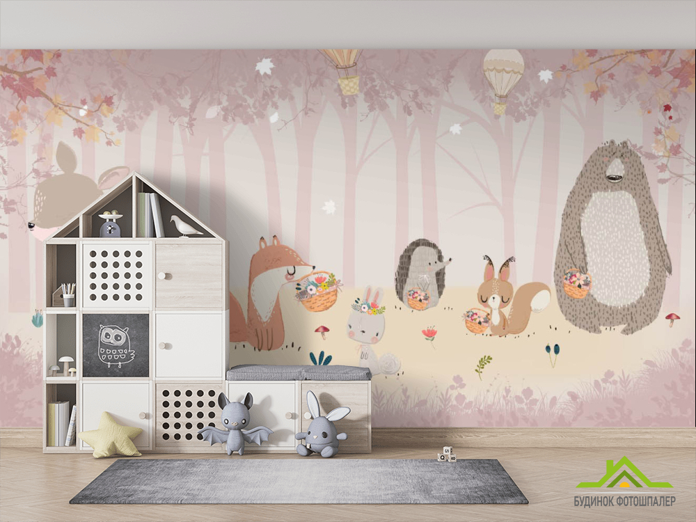 Фотошпалери Звірі на полянці