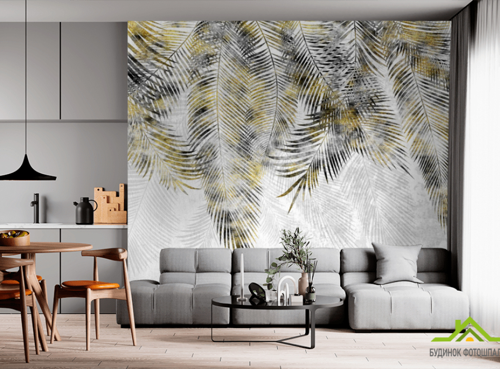 выбрать Фотообои тропические листья Фотообои Дизайнерские листья на стену