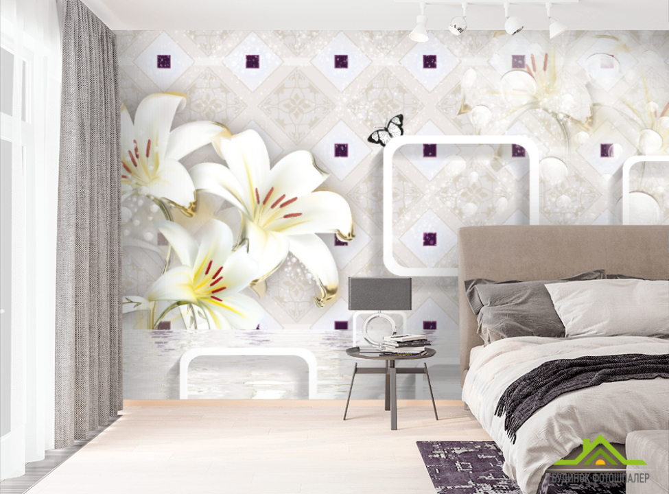 выбрать Фотошпалери 3Д Квіти Фотошпалери стереоскопічні на стіну