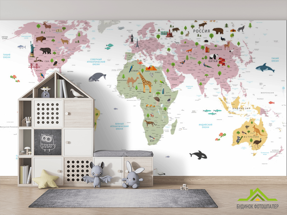 Шпалери в дитячу Карта