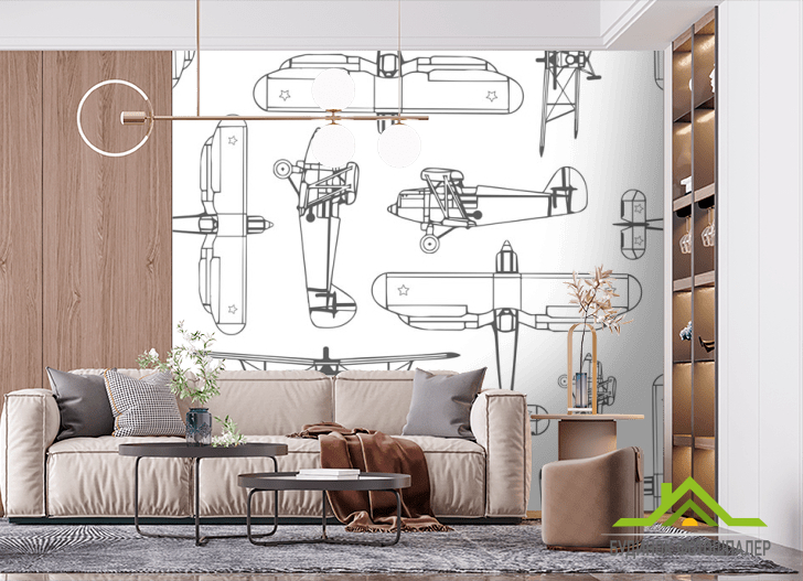 Фотошпалери Літак в скандинавському стилі