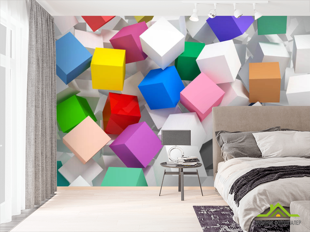 Фотообои Разноцветные кубы