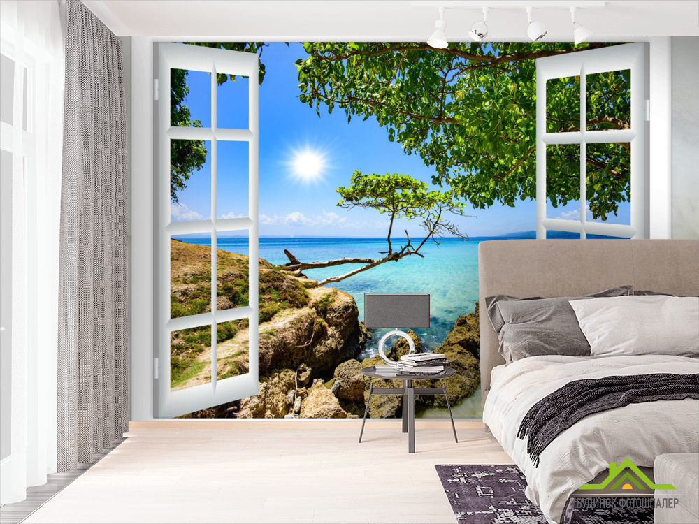 Фотообои Вид из окна на море
