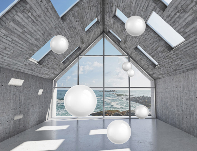 Фотошпалери Кімната з кулями