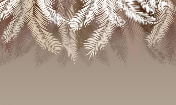 Шпалери з листям леруа