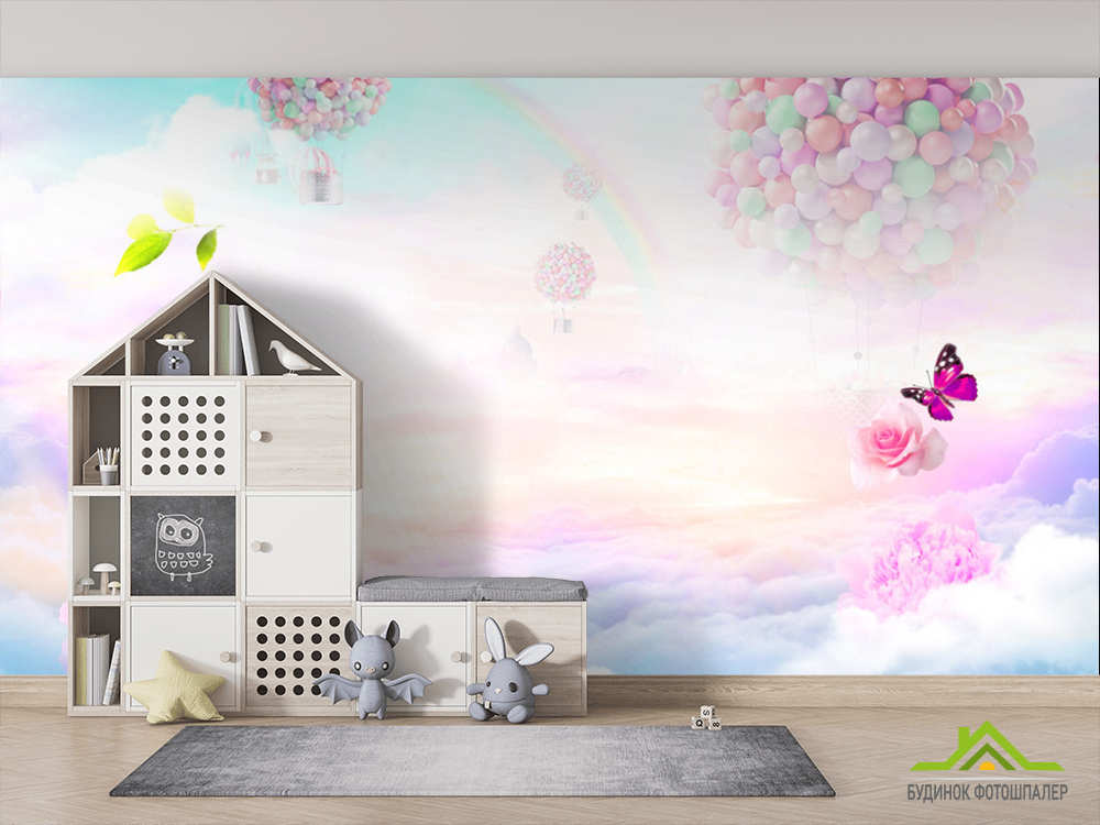 Фотошпалери Оберемок повітряних куль в небі