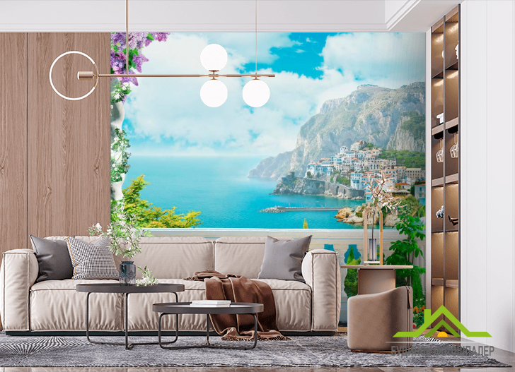 Фотообои Балкнок, горы, море, город