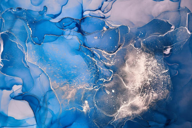 Фотошпалери Синій fluid art