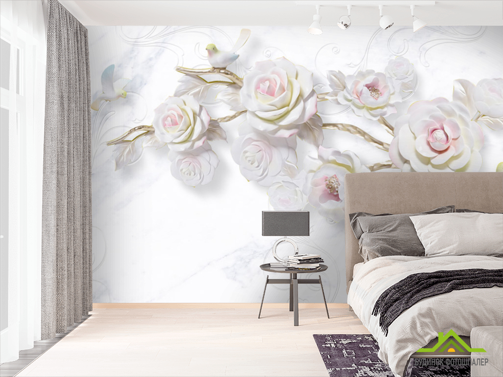 Фотошпалери Гілка керамічної троянди